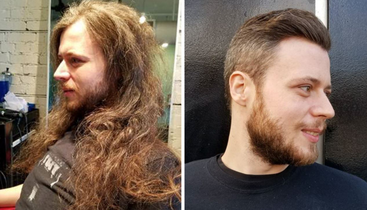 Преображение мужчин с длинными волосами